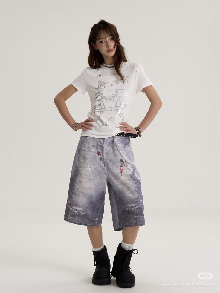 Oversized Denim Culotte Pants