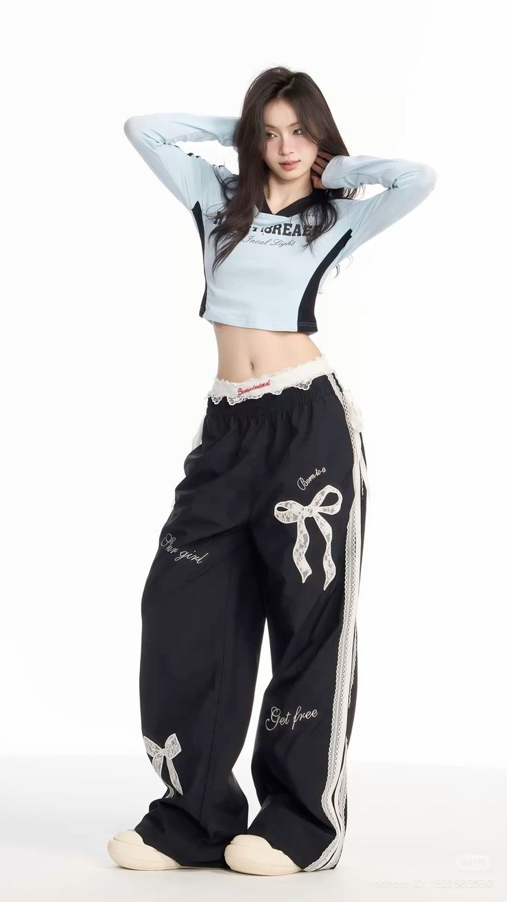 Y2K baggy track pants