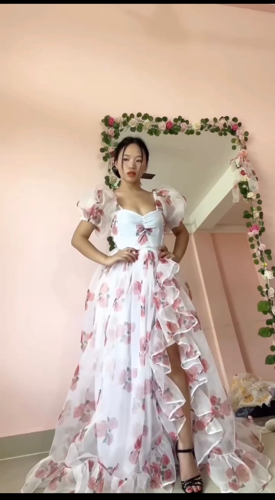 Soft Floral Print Dress